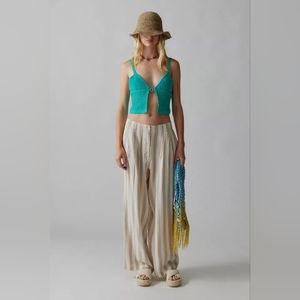 Open detailed front sweater cami